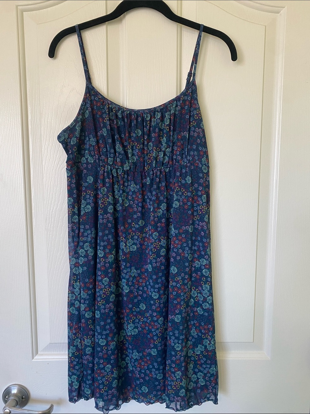 #takepride Target Navy Blue Floral Spaghetti-Strap Mini Dress